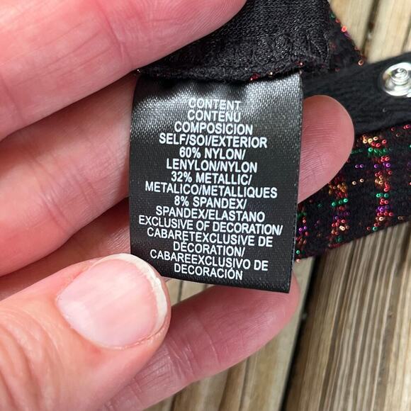 WAYF Besos Metallic Turtleneck Bodysuit Size XL - Picture 12 of 12